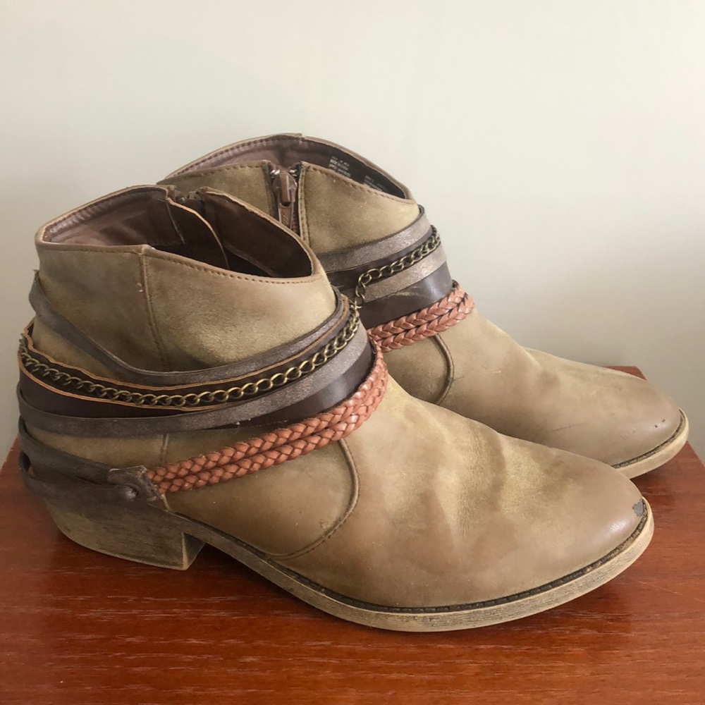Brown booties women’s size 10